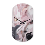 Solid Marble Paint Artwork III - Asymmetric Metal Wall Clock
