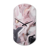 Solid Marble Paint Artwork III - Asymmetric Metal Wall Clock