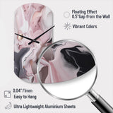 Solid Marble Paint Artwork III - Asymmetric Metal Wall Clock