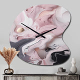 Solid Marble Paint Artwork III - Asymmetric Metal Wall Clock