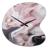 Solid Marble Paint Artwork III - Asymmetric Metal Wall Clock