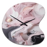 Solid Marble Paint Artwork III - Asymmetric Metal Wall Clock