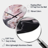 Solid Marble Paint Artwork III - Asymmetric Metal Wall Clock