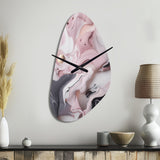 Solid Marble Paint Artwork III - Asymmetric Metal Wall Clock