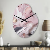 Solid Marble Paint Artwork III - Asymmetric Metal Wall Clock