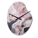Solid Marble Paint Artwork III - Asymmetric Metal Wall Clock