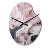 Solid Marble Paint Artwork III - Asymmetric Metal Wall Clock