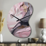 Solid Marble Paint Artwork V - Asymmetric Metal Wall Clock
