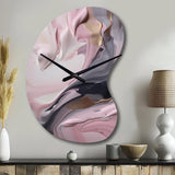 Solid Marble Paint Artwork V - Asymmetric Metal Wall Clock
