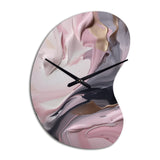 Solid Marble Paint Artwork V - Asymmetric Metal Wall Clock