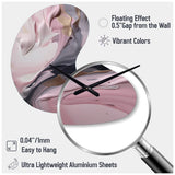 Solid Marble Paint Artwork V - Asymmetric Metal Wall Clock