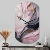 Solid Marble Paint Artwork V - Asymmetric Metal Wall Clock
