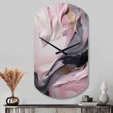 Solid Marble Paint Artwork V - Asymmetric Metal Wall Clock