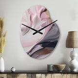 Solid Marble Paint Artwork V - Asymmetric Metal Wall Clock