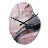 Solid Marble Paint Artwork V - Asymmetric Metal Wall Clock
