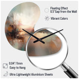 Brown Abstracted Nature I - Asymmetric Metal Wall Clock