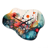 Green And Orange Ethereal Terrains III - Asymmetric Metal Wall Clock