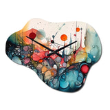 Green And Orange Ethereal Terrains III - Asymmetric Metal Wall Clock