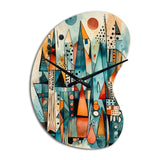 Joyful Geometric I - Asymmetric Metal Wall Clock