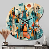 Joyful Geometric I - Asymmetric Metal Wall Clock
