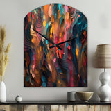 Random Swirls Abstract - Asymmetric Metal Wall Clock