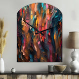 Random Swirls Abstract - Asymmetric Metal Wall Clock