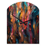 Random Swirls Abstract - Asymmetric Metal Wall Clock