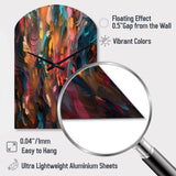 Random Swirls Abstract - Asymmetric Metal Wall Clock
