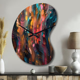 Random Swirls Abstract - Asymmetric Metal Wall Clock
