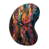 Random Swirls Abstract - Asymmetric Metal Wall Clock