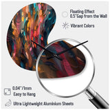 Random Swirls Abstract - Asymmetric Metal Wall Clock