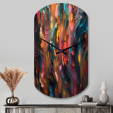 Random Swirls Abstract - Asymmetric Metal Wall Clock