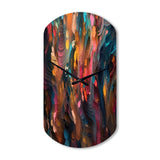 Random Swirls Abstract - Asymmetric Metal Wall Clock