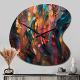 Random Swirls Abstract - Asymmetric Metal Wall Clock