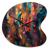 Random Swirls Abstract - Asymmetric Metal Wall Clock