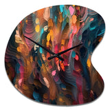 Random Swirls Abstract - Asymmetric Metal Wall Clock