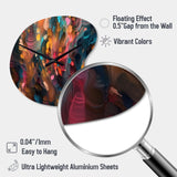 Random Swirls Abstract - Asymmetric Metal Wall Clock