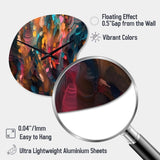 Random Swirls Abstract - Asymmetric Metal Wall Clock