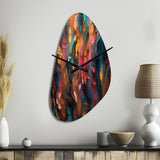 Random Swirls Abstract - Asymmetric Metal Wall Clock