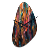 Random Swirls Abstract - Asymmetric Metal Wall Clock