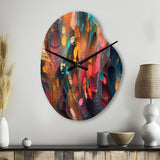 Random Swirls Abstract - Asymmetric Metal Wall Clock