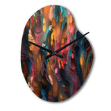 Random Swirls Abstract - Asymmetric Metal Wall Clock