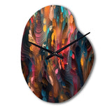 Random Swirls Abstract - Asymmetric Metal Wall Clock
