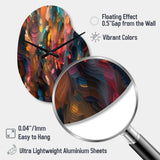 Random Swirls Abstract - Asymmetric Metal Wall Clock