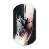 Gold Purple Transcending Complexity I - Asymmetric Metal Wall Clock