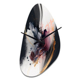 Gold Purple Transcending Complexity I - Asymmetric Metal Wall Clock