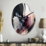 Gold Purple Transcending Complexity I - Asymmetric Metal Wall Clock