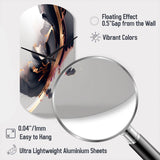 Rose gold Black Transcending Complexity I - Asymmetric Metal Wall Clock