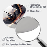 Rose gold Black Transcending Complexity I - Asymmetric Metal Wall Clock