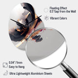 Rose gold Black Transcending Complexity I - Asymmetric Metal Wall Clock